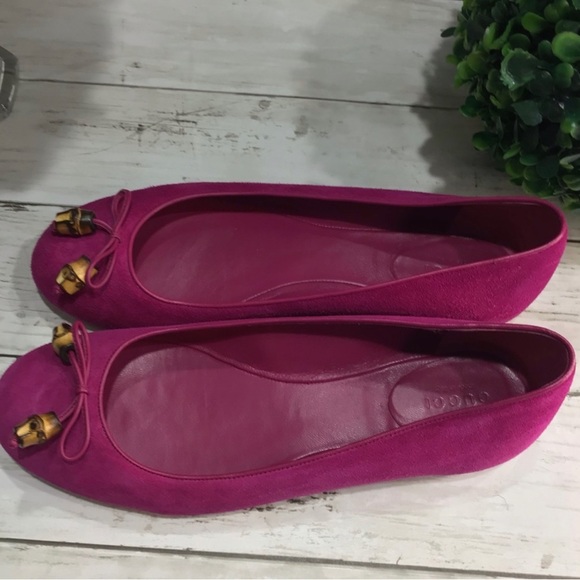 Gucci Suede Pretty Pink Flats size 39 - Picture 2 of 6